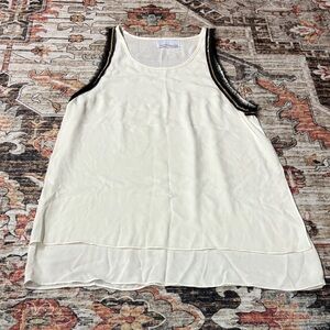 213 Industry Elegant Cream Sleeveless Top sz S